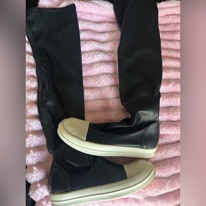 Rick Owen’s Porterville knee high stocking sneak boots - NWOT